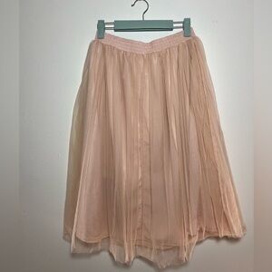 Blush Ballerina style midi skirt Miami Brand size Medium elastic waisteband